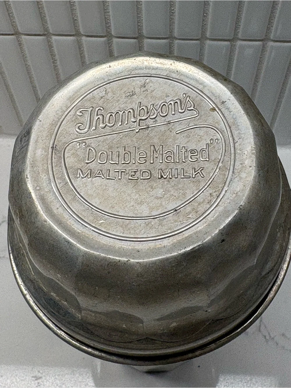 Thompson’s Double Malted Milk shaker and malted milk mixer. Vintage.